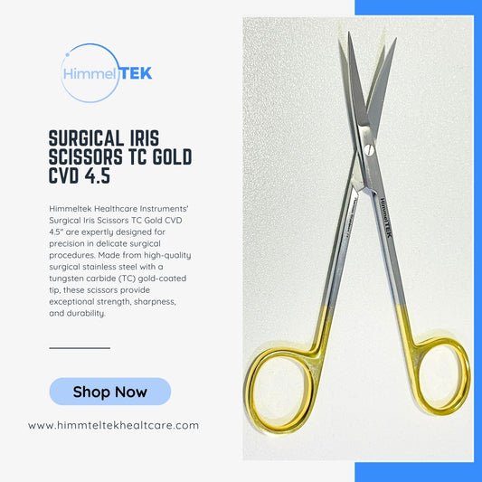 Surgical Iris Scissors TC Gold Cvd 4.5
