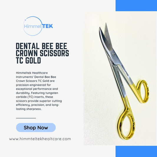 Dental Bee Bee Crown Scissors TC Gold