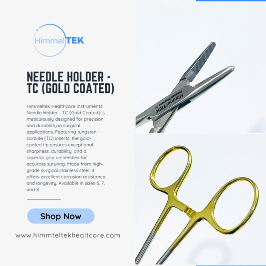 Needle Holder - TC (Gold Coated) Available Sizes 6,7,8
